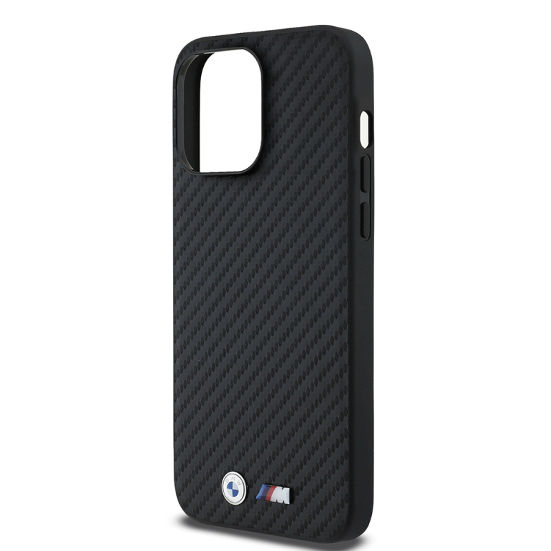 Apple iPhone 14 Pro Max Kılıf BMW Orjinal Lisanslı Karbon Fiber Tasarımlı ve Metal Logolu PU Deri Kapak - 7
