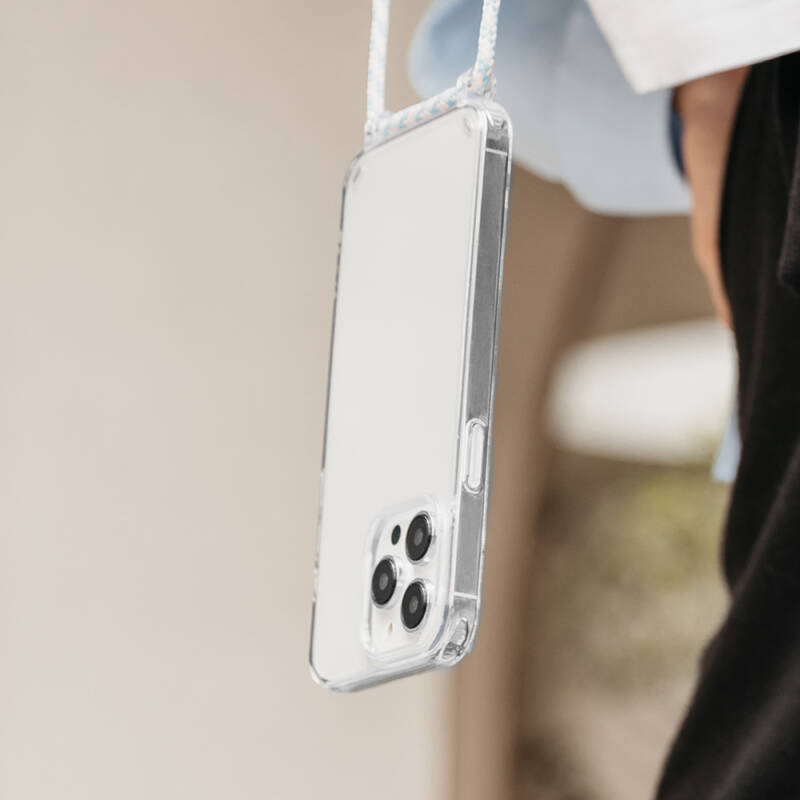 Apple iPhone 14 Pro Max Kılıf Boyun Askılı Şok Önleyicili Şeffaf Lisanslı Switcheasy Play Kapak - 10