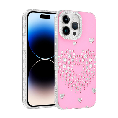 Apple iPhone 14 Pro Max Kılıf Damla Taşlı Zore Rivas Sert PC Kapak - 2