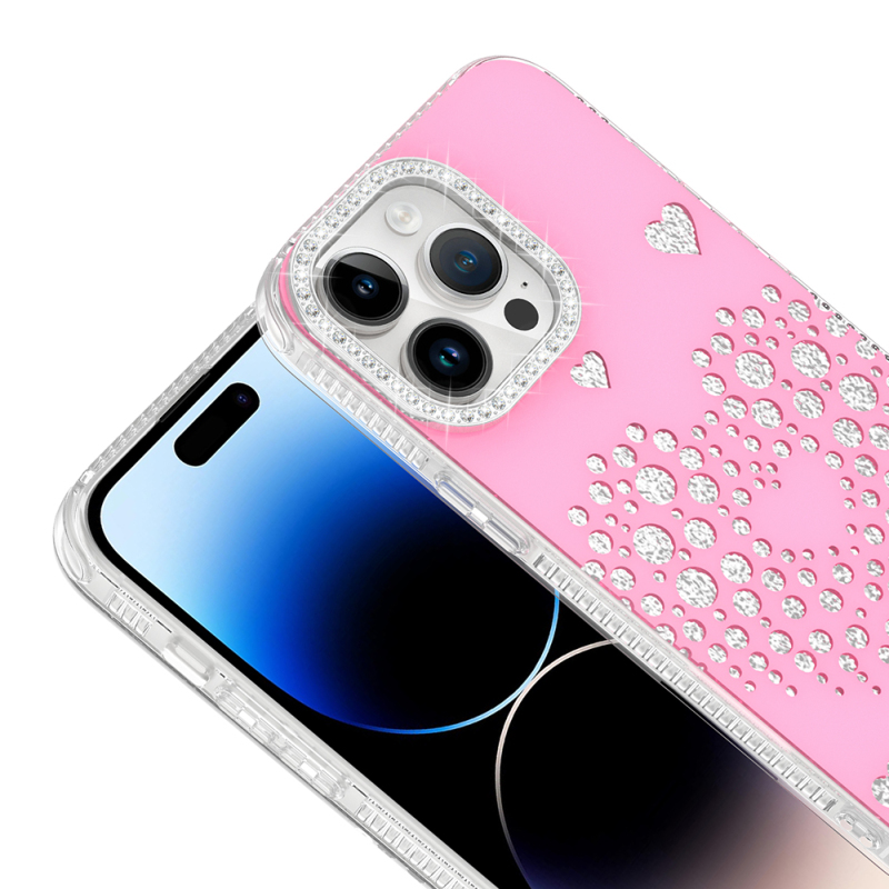 Apple iPhone 14 Pro Max Kılıf Damla Taşlı Zore Rivas Sert PC Kapak - 6