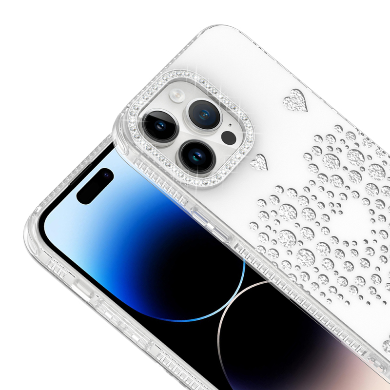 Apple iPhone 14 Pro Max Kılıf Damla Taşlı Zore Rivas Sert PC Kapak - 8