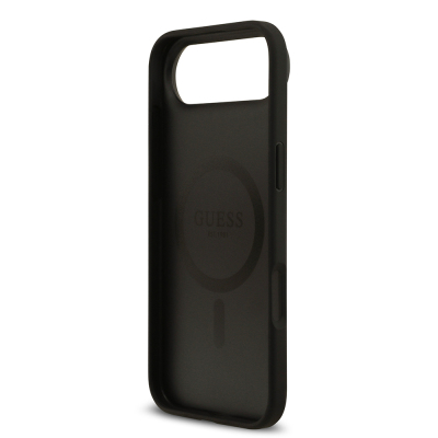 Apple iPhone 17 Air Kılıf Guess Orjinal Lisanslı M-safe Şarj Özellikli Taneli Çiçek Tasarımlı Metal Yazı Logolu Kapak - 16