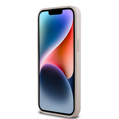 Apple iPhone 14 Pro Max Kılıf Guess Orjinal Lisanslı M-safe Şarj Özellikli Yazı Logolu Circle Classic Kapak - 22
