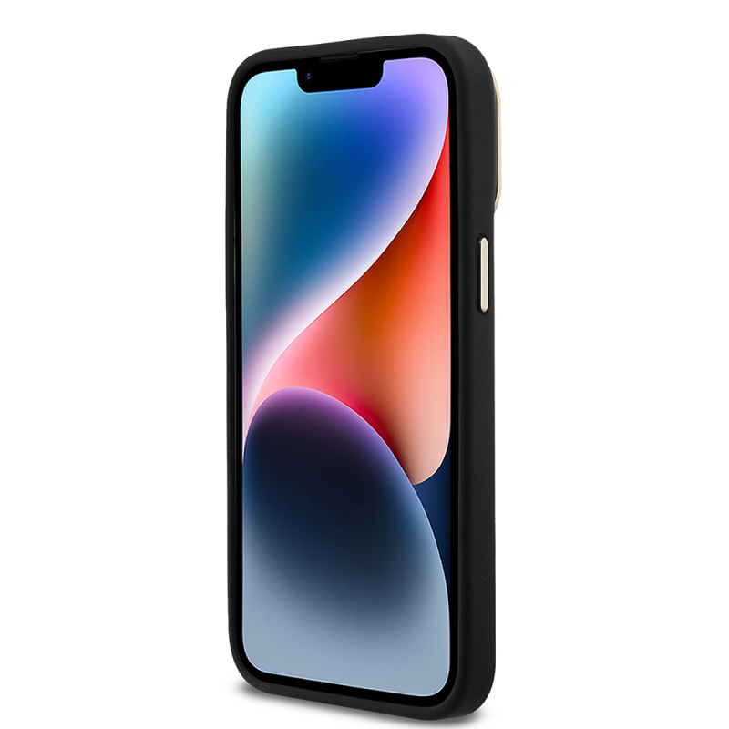 Apple iPhone 14 Pro Max Kılıf Guess Orjinal Lisanslı PU Deri 4G Desenli Metal Büyük 4G ve Yazı Logolu Kamera Standlı Kapak - 9