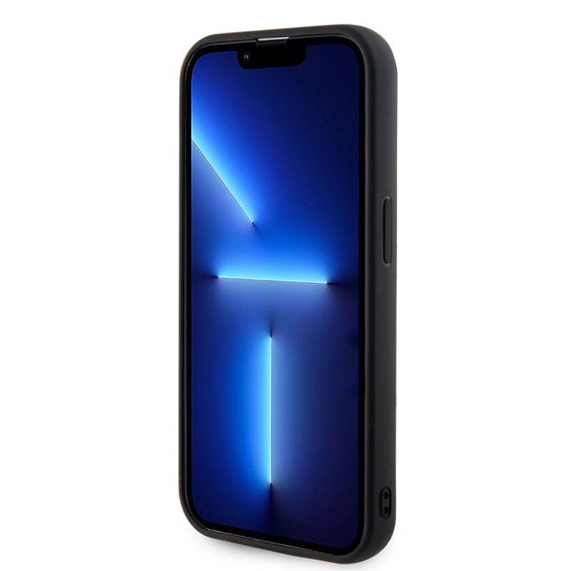 Apple iPhone 14 Pro Max Kılıf Guess Orjinal Lisanslı PU Deri Metal Yazı Logolu Kapitone Kapak - 6