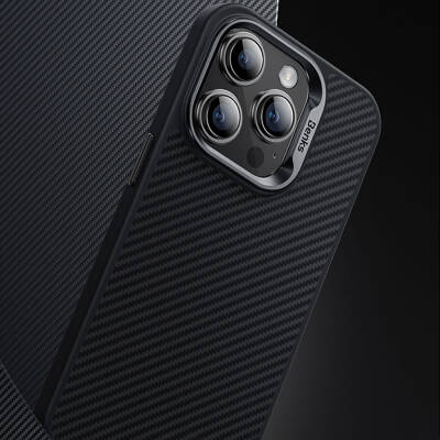 Apple iPhone 14 Pro Max Kılıf Karbon Fiber Magsafe Şarj Özellikli Benks Hybrid ArmorPro 600D Kevlar Kapak - 8