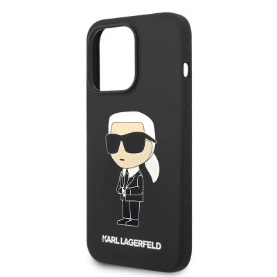 Apple iPhone 14 Pro Max Kılıf Karl Lagerfeld Magsafe Şarj Özellikli Silikon Karl Dizayn Kapak - 5