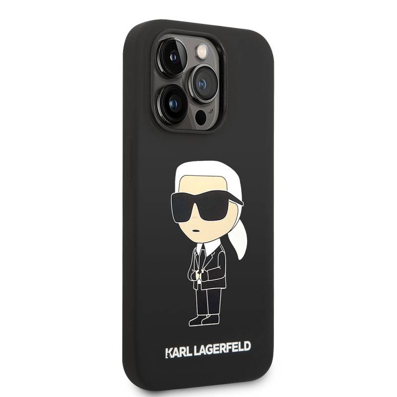 Apple iPhone 14 Pro Max Kılıf Karl Lagerfeld Magsafe Şarj Özellikli Silikon Karl Dizayn Kapak - 8