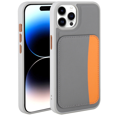 Apple iPhone 14 Pro Max Kılıf Kartlıklı Zore X-Kart Silikon Kapak - 4