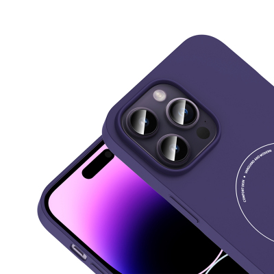 Apple iPhone 14 Pro Max Kılıf M-Safe Şarj Özellikli Kamera Korumalı Zore Elio Sert PC Kapak - 17