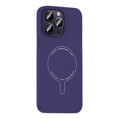 Apple iPhone 14 Pro Max Kılıf M-Safe Şarj Özellikli Kamera Korumalı Zore Elio Sert PC Kapak - 9