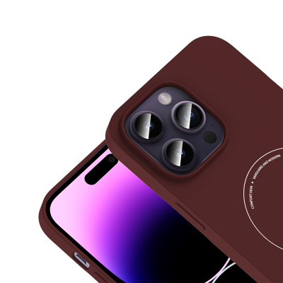 Apple iPhone 14 Pro Max Kılıf M-Safe Şarj Özellikli Kamera Korumalı Zore Elio Sert PC Kapak - 18