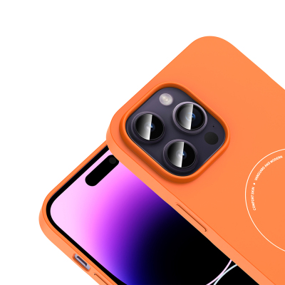 Apple iPhone 14 Pro Max Kılıf M-Safe Şarj Özellikli Kamera Korumalı Zore Elio Sert PC Kapak - 21