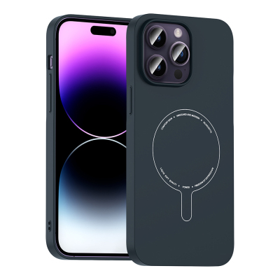 Apple iPhone 14 Pro Max Kılıf M-Safe Şarj Özellikli Kamera Korumalı Zore Elio Sert PC Kapak - 6