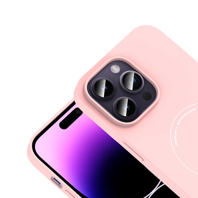 Apple iPhone 14 Pro Max Kılıf M-Safe Şarj Özellikli Kamera Korumalı Zore Elio Sert PC Kapak - 23