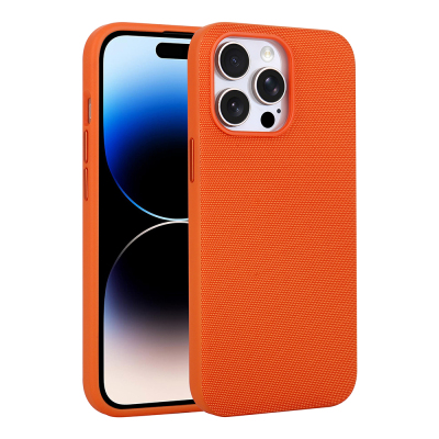 Apple iPhone 14 Pro Max Kılıf M-Safe Şarj Özellikli Kumaş Tasarımlı Zore Miami Sert PC Kapak - 2