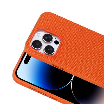 Apple iPhone 14 Pro Max Kılıf M-Safe Şarj Özellikli Kumaş Tasarımlı Zore Miami Sert PC Kapak - 14