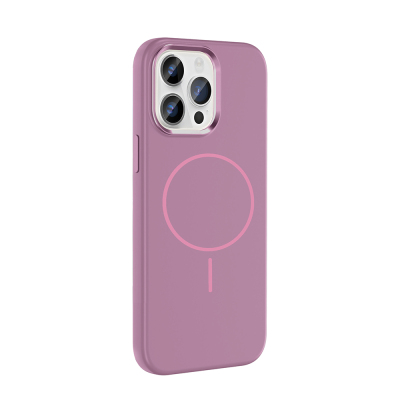 Apple iPhone 14 Pro Max Kılıf M-Safe Şarj Özellikli Metal Kamera Çerçeveli Zore Edi Silikon Kapak - 14