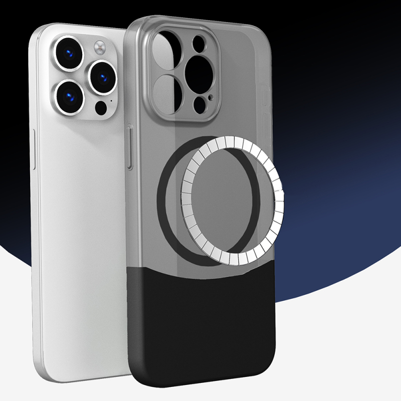 Apple iPhone 14 Pro Max Kılıf M-Safe Şarj Özellikli Mıknatıslı Zore Duble Kapak - 6
