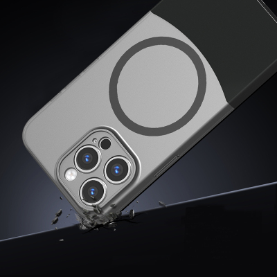 Apple iPhone 14 Pro Max Kılıf M-Safe Şarj Özellikli Mıknatıslı Zore Duble Kapak - 7