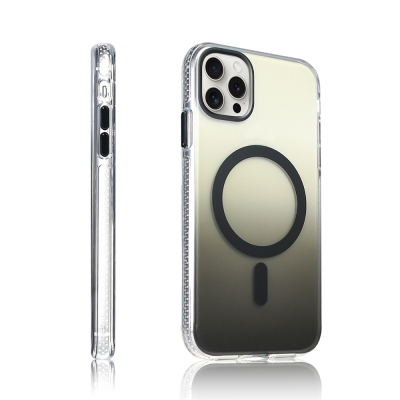 Apple iPhone 14 Pro Max Kılıf M-safe Şarj Özellikli Transparan Renk Geçişli Zore Toros Kapak - 6