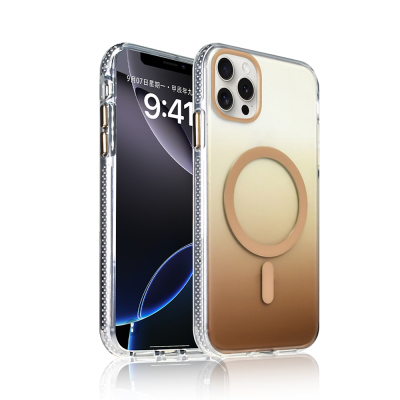 Apple iPhone 14 Pro Max Kılıf M-safe Şarj Özellikli Transparan Renk Geçişli Zore Toros Kapak - 3