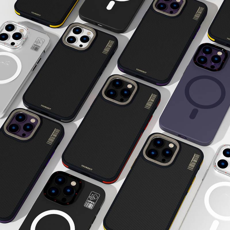 Apple iPhone 14 Pro Max Kılıf M-safe Şarj Özellikli YoungKit 600D Kapak - 9