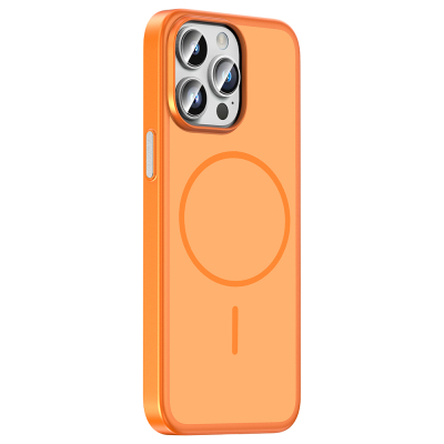 Apple iPhone 14 Pro Max Kılıf M-Safe Şarj Özellikli Zore Lora PC Kapak - 6