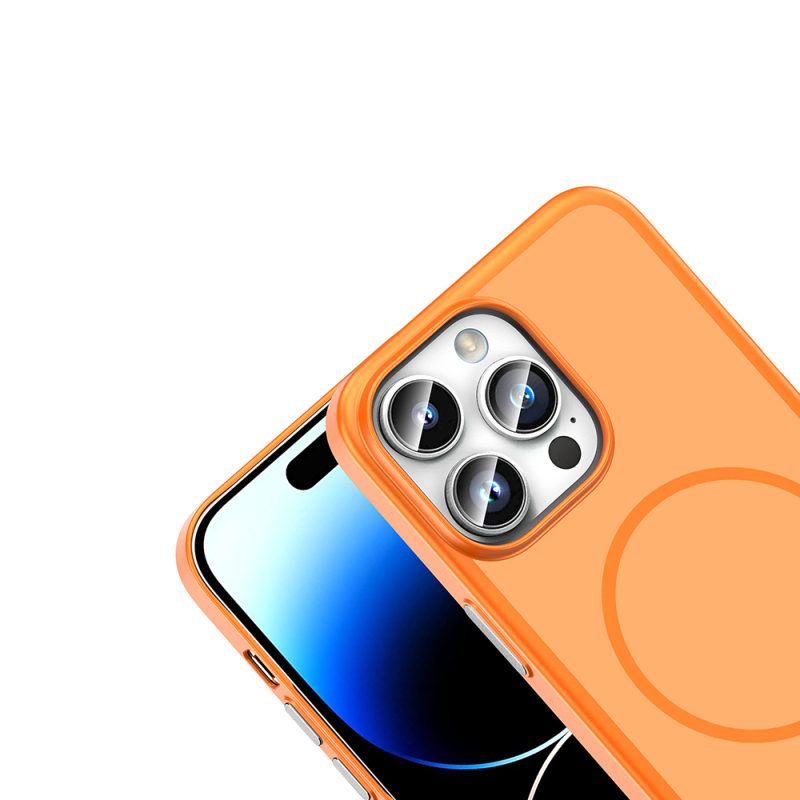 Apple iPhone 14 Pro Max Kılıf M-Safe Şarj Özellikli Zore Lora PC Kapak - 11