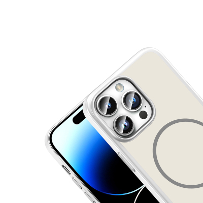 Apple iPhone 14 Pro Max Kılıf M-Safe Şarj Özellikli Zore Lora PC Kapak - 12