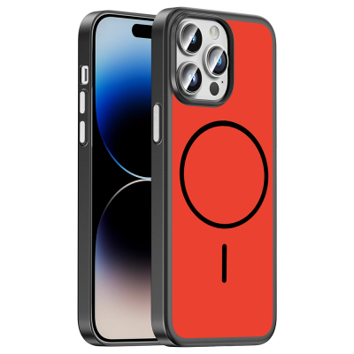 Apple iPhone 14 Pro Max Kılıf M-Safe Şarj Özellikli Zore Lora PC Kapak - 2