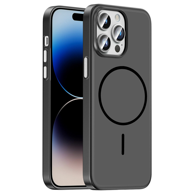 Apple iPhone 14 Pro Max Kılıf M-Safe Şarj Özellikli Zore Lora PC Kapak - 3