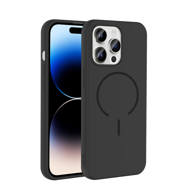 Apple iPhone 14 Pro Max Kılıf M-safe Şarj Özellikli Zore Meta Kapak - 3