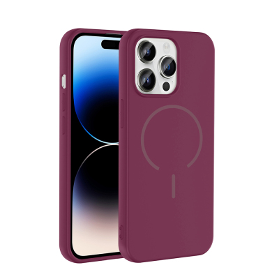 Apple iPhone 14 Pro Max Kılıf M-safe Şarj Özellikli Zore Meta Kapak - 8