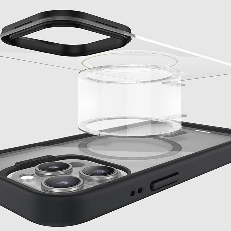 Apple iPhone 14 Pro Max Kılıf Magsafe Şarj Özellikli Casebang Body Frame Kapak - 6