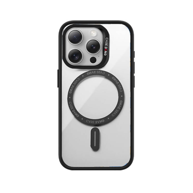 Apple iPhone 14 Pro Max Kılıf Magsafe Şarj Özellikli Casebang Body Frame Kapak - 8