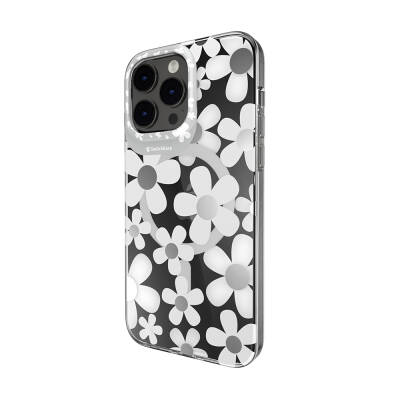 Apple iPhone 14 Pro Max Kılıf Magsafe Şarj Özellikli Çift IMD Baskılı Lisanslı Switcheasy Artist-M Fleur Kapak - 3