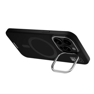 Apple iPhone 14 Pro Max Kılıf Magsafe Şarj Özellikli Kamera Standlı Silikon Youngkit Bitty Cream Kapak - 7
