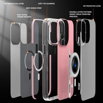 Apple iPhone 14 Pro Max Kılıf Magsafe Şarj Özellikli Lens Figürlü YoungKit Art Film Serisi Kapak - 7
