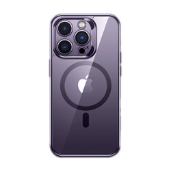 Apple iPhone 14 Pro Max Kılıf Magsafe Şarj Özellikli Premium Cam Arka Yüzey Benks Electroplated Kapak - 1
