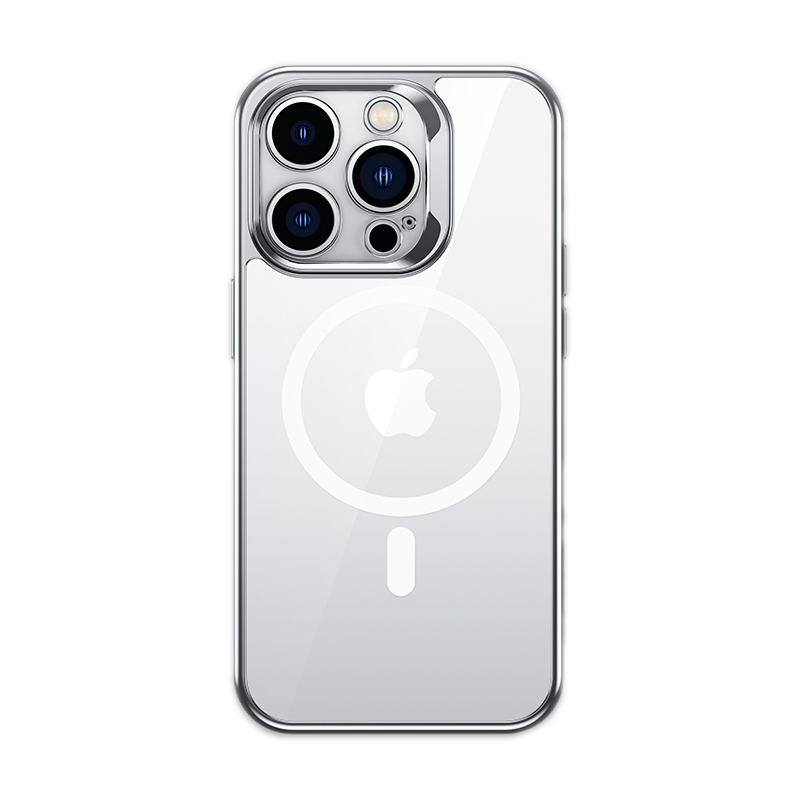 Apple iPhone 14 Pro Max Kılıf Magsafe Şarj Özellikli Premium Cam Arka Yüzey Benks Electroplated Kapak - 9