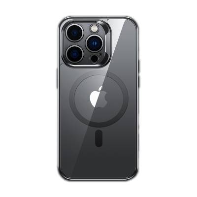 Apple iPhone 14 Pro Max Kılıf Magsafe Şarj Özellikli Premium Cam Arka Yüzey Benks Electroplated Kapak - 10