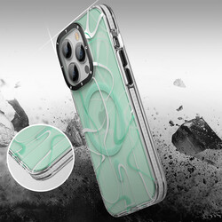 Apple iPhone 14 Pro Max Kılıf Magsafe Şarj Özellikli Youngkit Water-Ink Serisi Kapak - 6