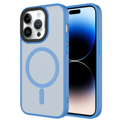 Apple iPhone 14 Pro Max Kılıf Mat Arka Yüzey Wireless Şarj Özellikli Zore Flet M-safe Kapak - 5