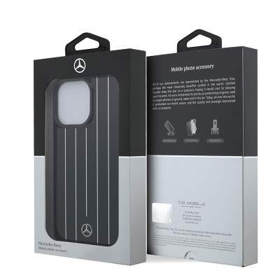 Apple iPhone 14 Pro Max Kılıf Mercedes Benz Orjinal Lisanslı New Urban 3 Sert PC Paralel Çizgi Desenli Kapak - 17
