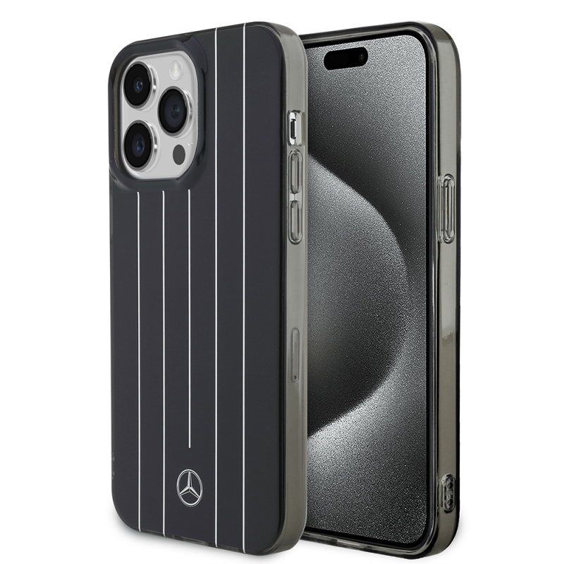 Apple iPhone 14 Pro Max Kılıf Mercedes Benz Orjinal Lisanslı New Urban 3 Sert PC Paralel Çizgi Desenli Kapak - 3