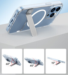 Apple iPhone 14 Pro Max Kılıf Standlı Magsafe Wireless Şarj Özellikli Wiwu Aurora Serisi Kapak - 3