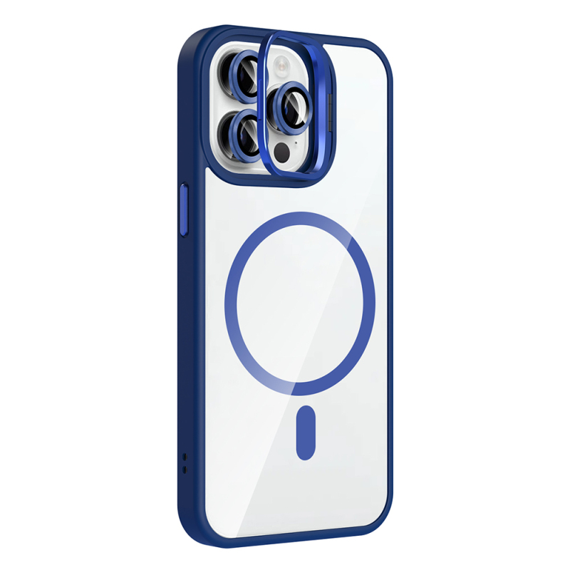 Apple iPhone 14 Pro Max Kılıf Standlı ve Kamera Lens Hediyeli M-Safe Şarj Özellikli Zore Etro Kapak - 10