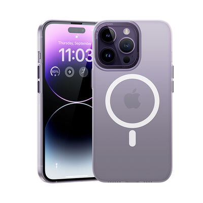Apple iPhone 14 Pro Max Kılıf Wireless Şarj Destekli Benks Magnetik Haze Kapak - 11