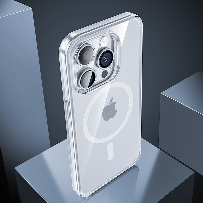 Apple iPhone 14 Pro Max Kılıf Wireless Şarj Destekli Benks Yeni Magnetik Crystal PC Kapak - 4